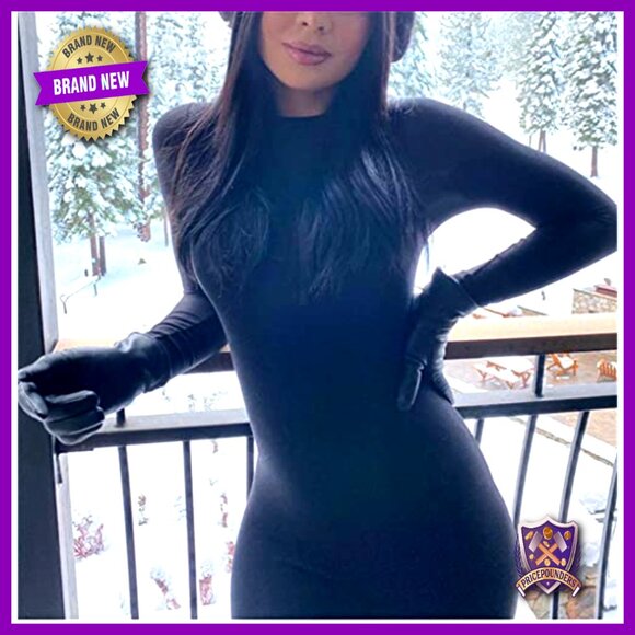 Long Sleeve Bodycon Jumpsuit with Back Zipper for Clubwear and Office - Picture 4 of 7